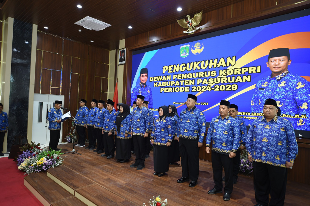 Pengukuhan Dewan Pengurus KORPRI Kabupaten Pasuruan Peridoe 2024-2029