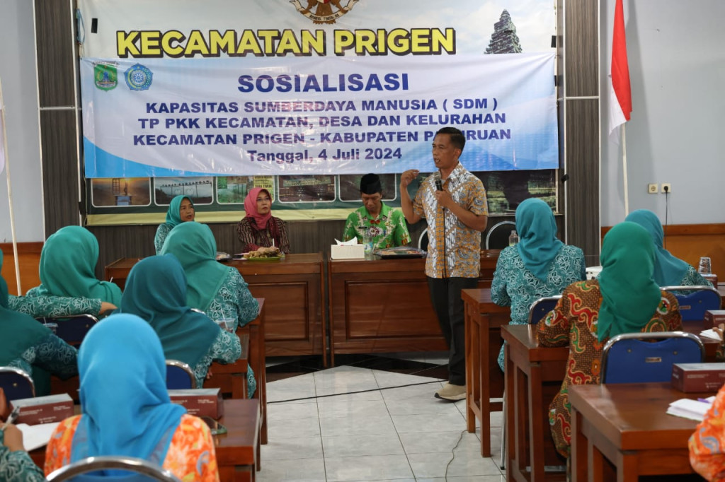 Sosialisasi Kapasitas SDM TP PKK Kabupaten Pasuruan di Kecamatan Prigen