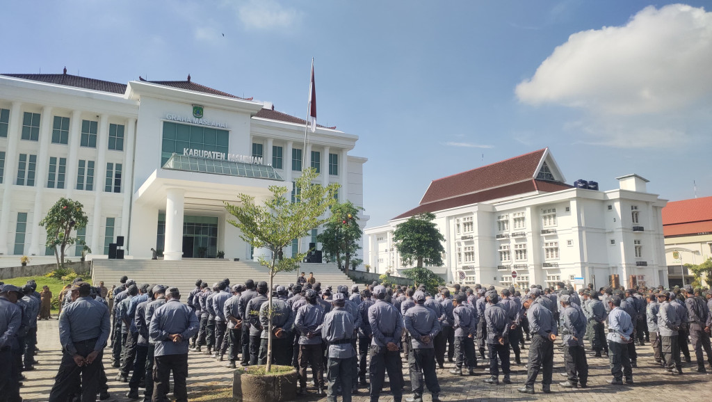 Apel Kesiapsiagaan Satlinmas dalam Pilkada Tahun 2024